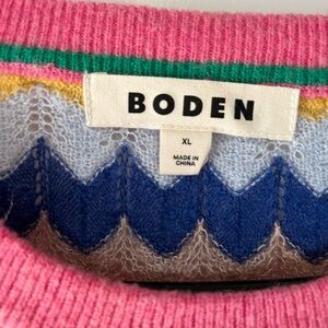 Boden Fluffy Textured Stitch Jumper-Multi